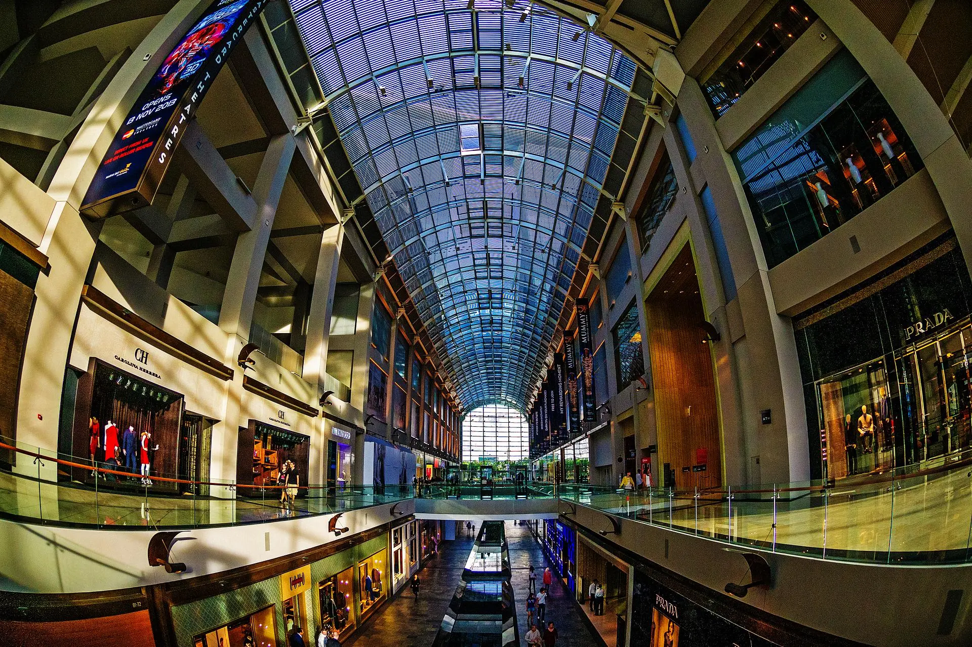 Indoor Shopping Levels Natural Light, The Shoppes at Marina Bay Sands
