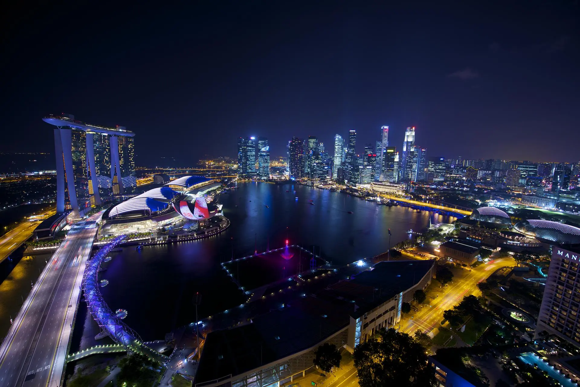 Marina Bay City Lights in Singapore